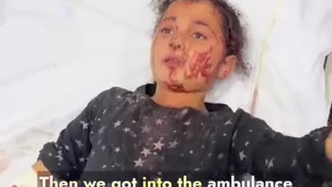 Rahaf is a traumatized Palestinian girl from #Jabalia who saw her 80-year-old grandmother killed in an Israeli occupation bombardment of their home today.