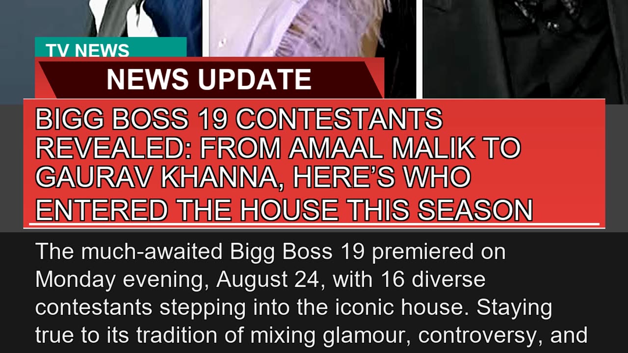 Bigg Boss Contestants Revealed From Amaal Mali