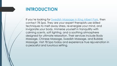 Best Swedish Massage in King Albert Park