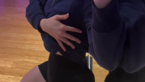 Workout with a beauty tgirl in academy