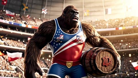 bigfoot donkey kong barrel toss