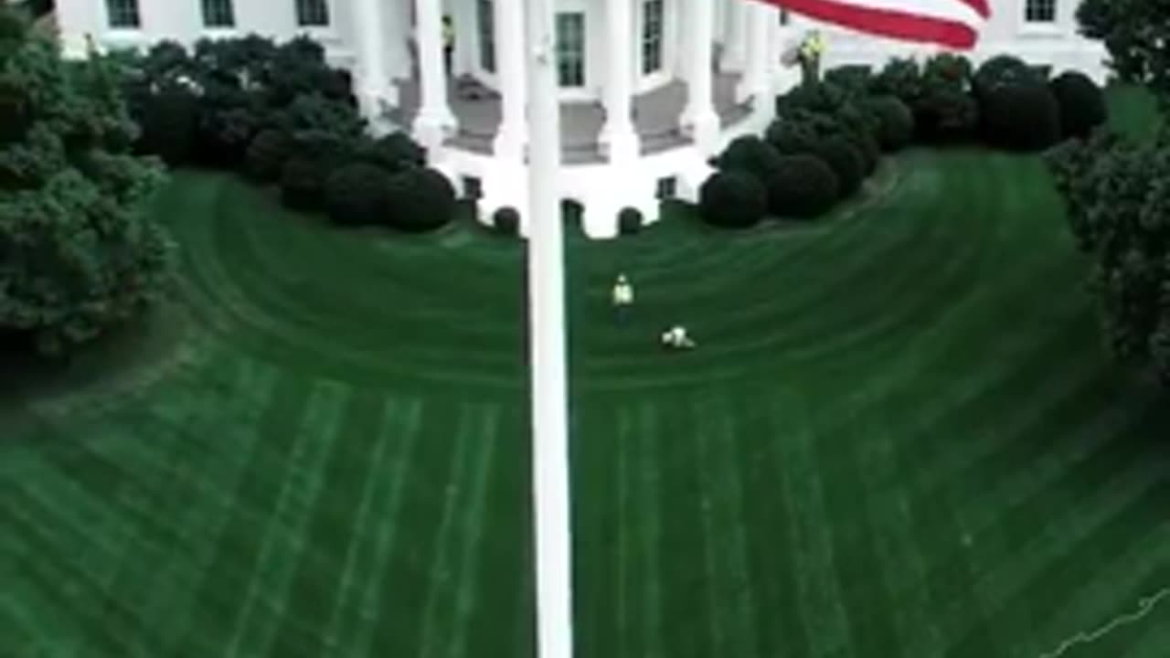 President Trump's new flagpole