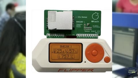 Flipper Zero Environmental Sensor Module - Integrated MH-Z19 CO2 Sensor (Adjusta