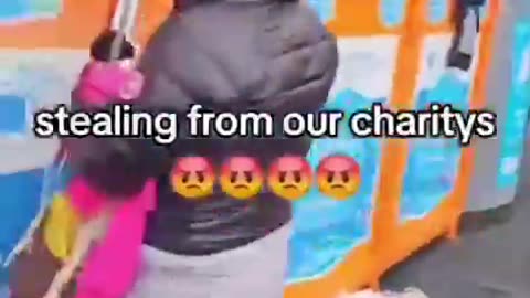 In Ireland some Roma women are caught stealing clothes from a charity bin