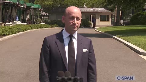 Stephen Miller Speaks to Reporters at the White House - 05/30/2025