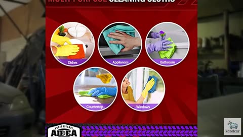 AIDEA Microfiber Cleaning Cloth, 50PK, Microfiber Towels for Cars, Premium Wash