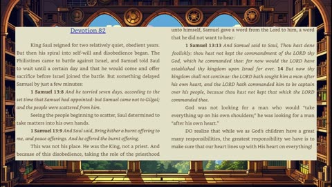 Devotion 2-82 Do make sure that your heart lines up with His heart on everything! Being sick stinks!