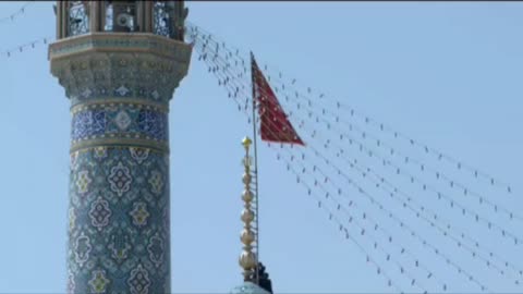Red Flag of Vengeance Raised Over Jamkaran Mosque After Israeli Attack