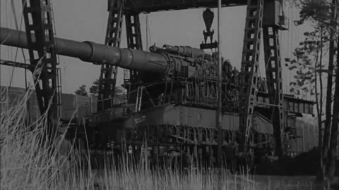 Assembly of the Schwerer Gustav 80cm railway gun