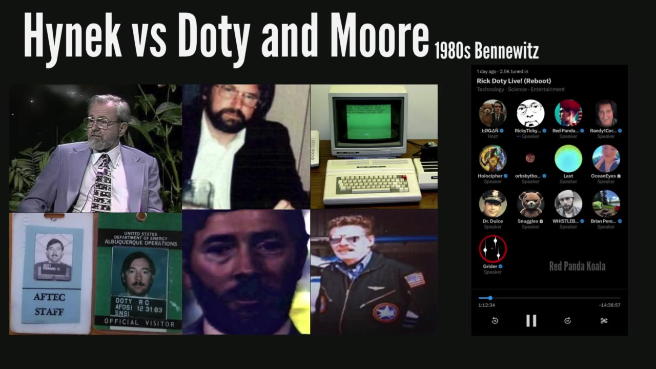 J Allen Hynek vs Richard Doty and Bill Moore