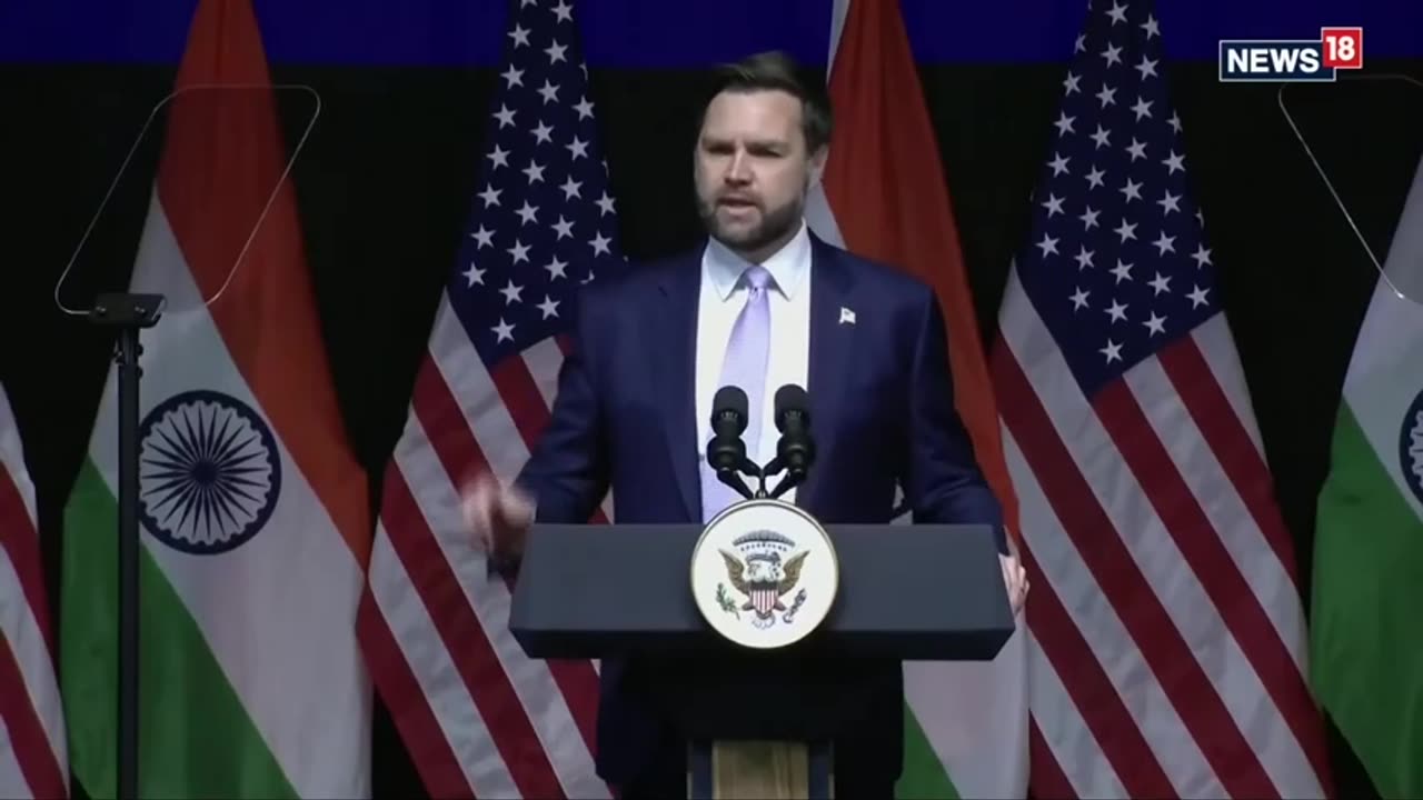 JD VANCE speaks in India about the "climate hoax"!