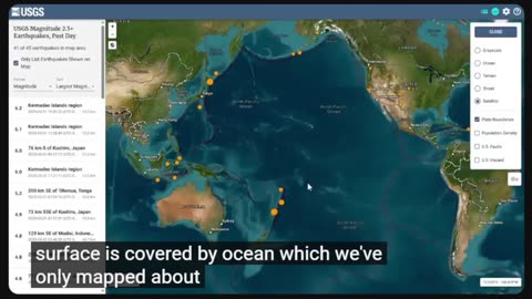 M6+ Earthquake - Kermadec Trench