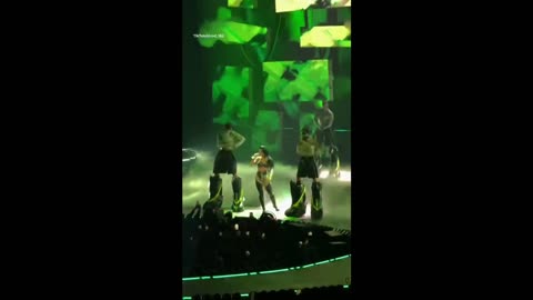 Katy Perry suffers wardrobe malfunction as bra bursts mid-performance