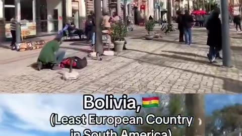 The most EUROPEAN country in South America .. vs the LEAST European country in South America
