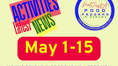 Not Just A Food Program Latest News May