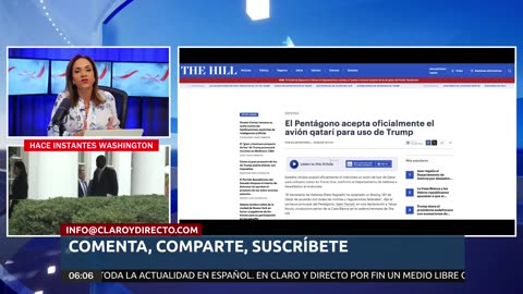 Pentágono acepta avión de Qatar como reemplazo del Air Force One para Trump