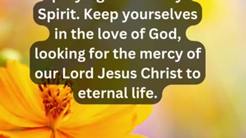 Journey of faith and spiritual growth Jude 1:20-21 Daily Bible Verse