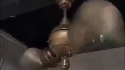 Vintage 1920s Ceiling Fan Still Spinning