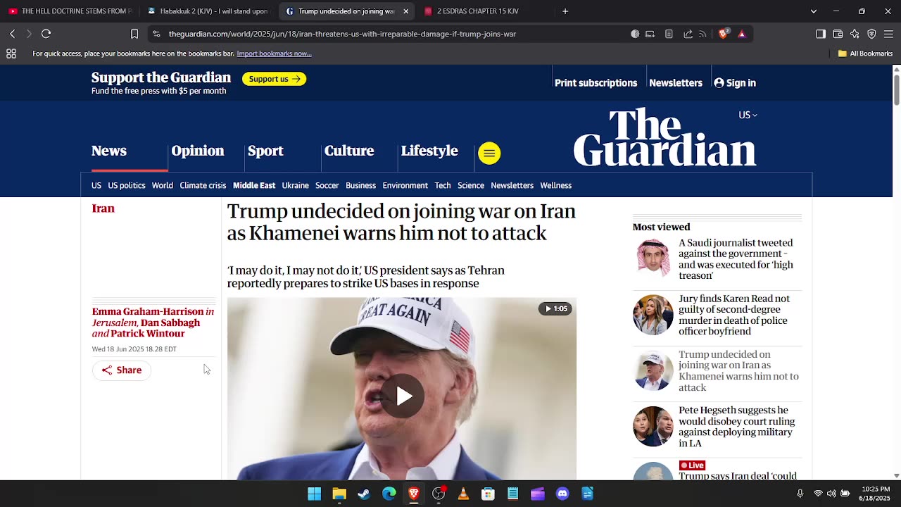 IN THE NEWS: "I MAY DO IT, I MAY NOT DO IT." #news #prophecy #endtimes #lastdays #ww3