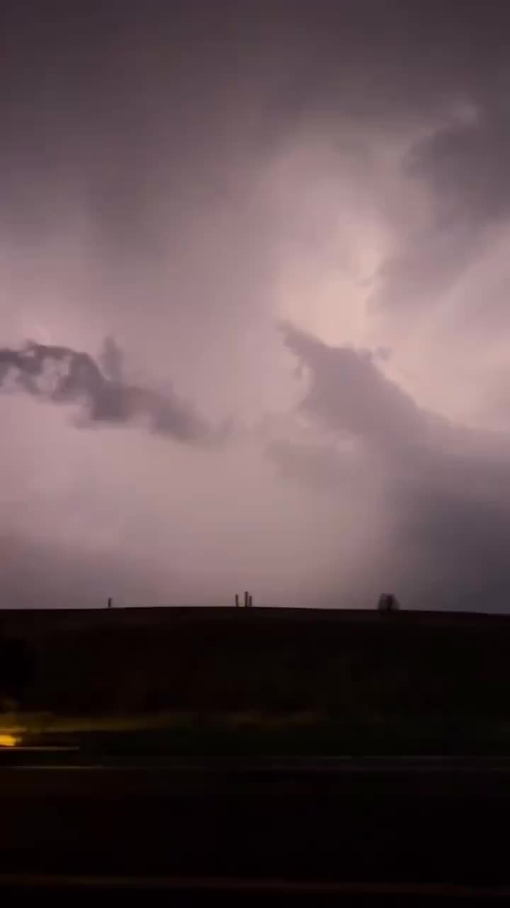 Insane lightning show near Arcadia Nebraska