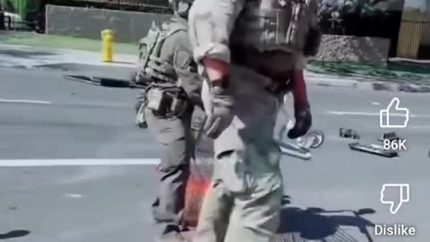 🤣 MAN GETS BODYSLAMMED BY PATRIOT FOR TRYING TO REBLOCK THE ROAD THEY CLEANED