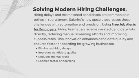 Salarite Launches Smart Hiring Tools with Free Job Alerts for Employers.