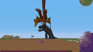Minecraft mob battle smaug vs mobzilla