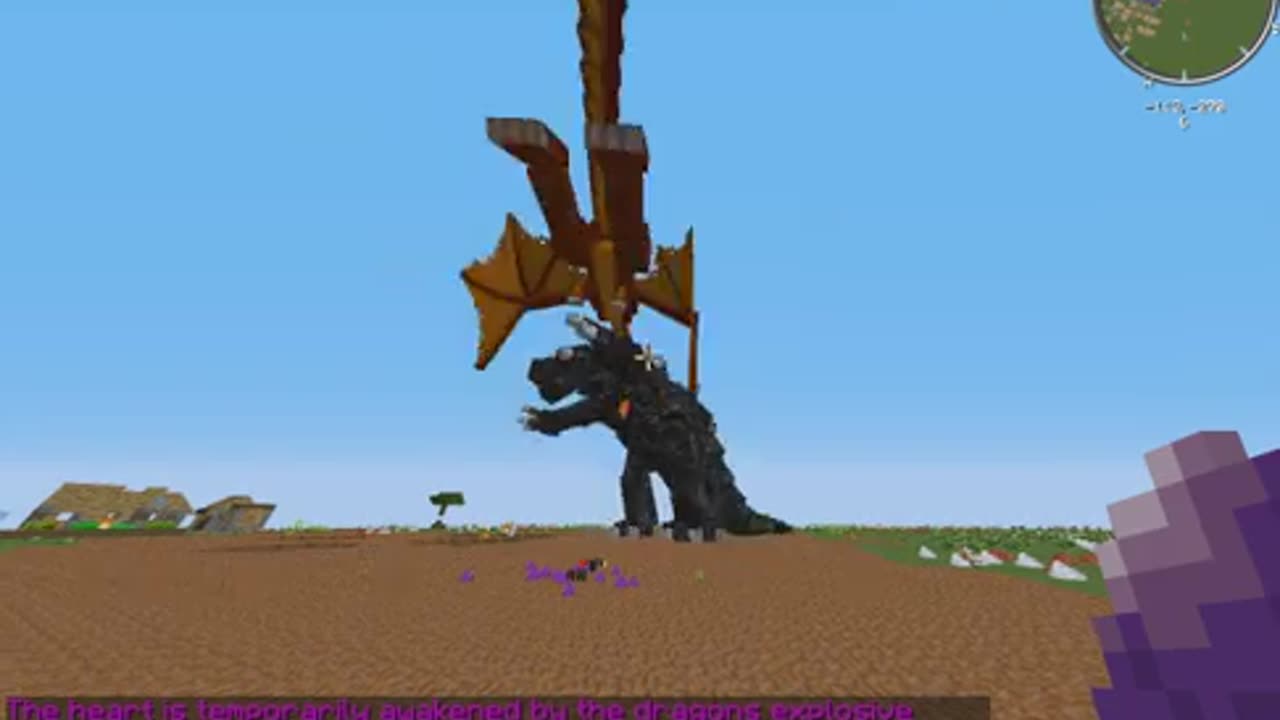 Minecraft mob battle smaug vs mobzilla