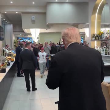 President Trump gives young supporter of his a Presidential challenge coin