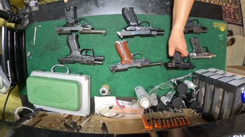 Walther Field strip marathon: PPK, P38, P1, P5, P88 and P99