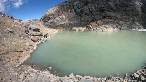 Frozen lake in Nevado Ampay #Abancay #Peru