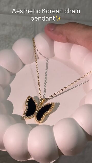 Korean chain pendant jewellery 🦋🌷