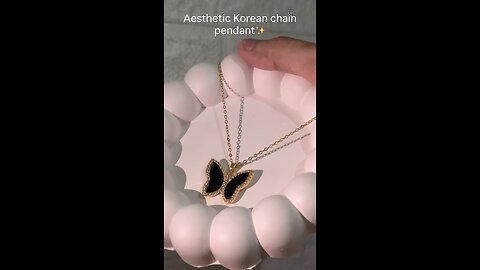 Korean chain pendant jewellery 🦋🌷