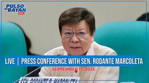 LIVE: Press conference with Sen. Rodante Marcoleta | September 15, 2025