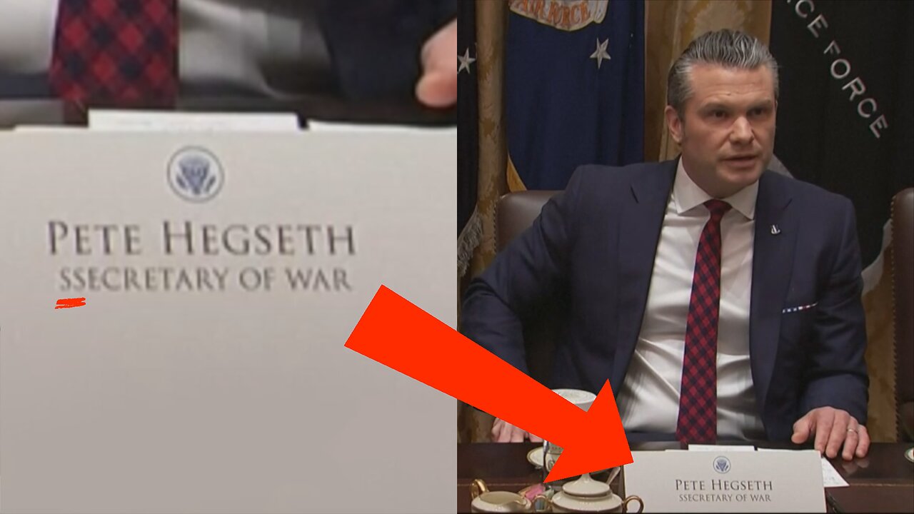 Detectan un error ortográfico en el cartel del jefe del Pentágono