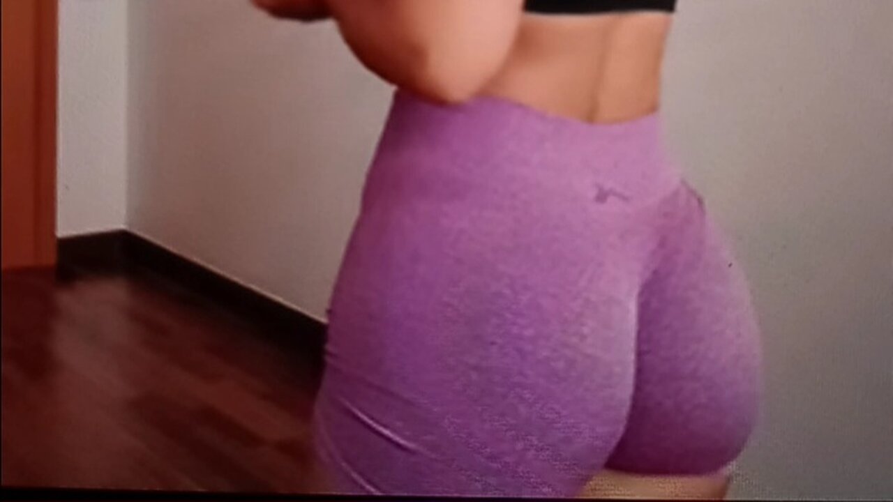 Gym shorts try on