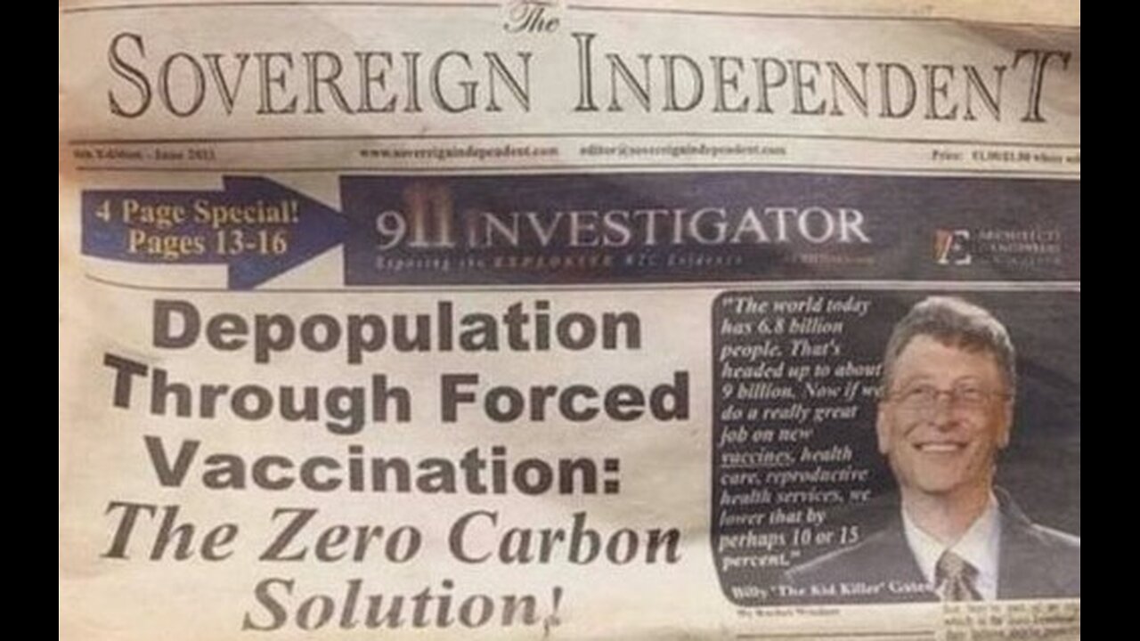 Compilation of Globalist Psychopaths talking opening about DEPOPULATION of HUMANITY.