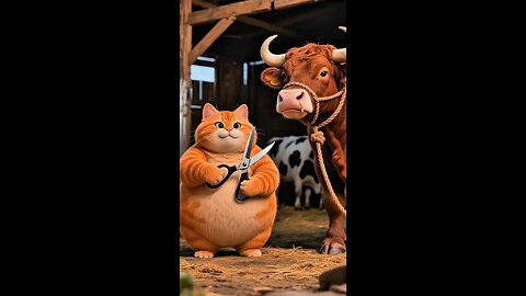 "Cat and Cow Story | Funny Cartoon for Kids | AI Animated Moral Story"