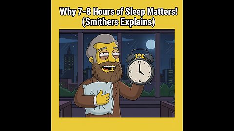 Smithers' Sleep Secrets: Why 7-8 Hours Saves the Day! (Simpsons Style)