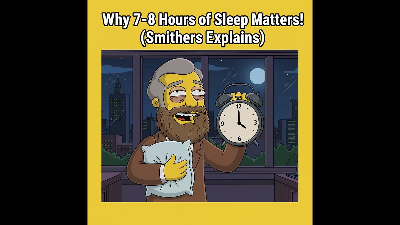 Smithers' Sleep Secrets: Why 7-8 Hours Saves the Day! (Simpsons Style)