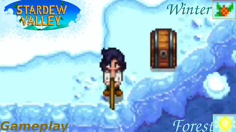 Stardew Valley - Fishing In The Forest [Winter Season] - Gameplay #1 (Sun Weather)