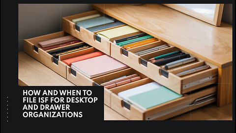 How And When To File ISF For Desktop And Drawer Organizers
