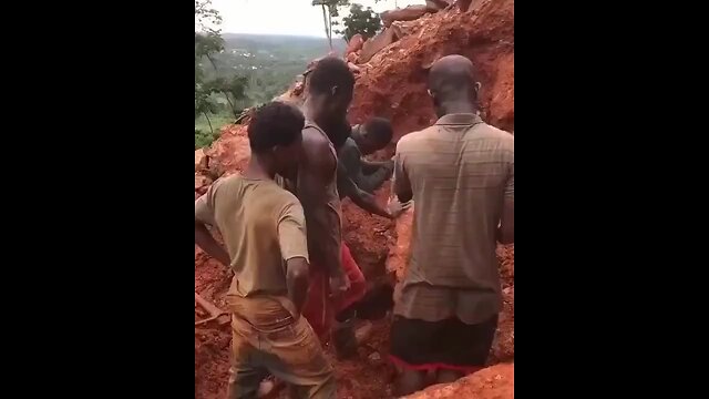 Gold miners unearthed massive gold boulders in Ghana.