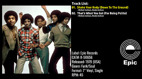 The Jacksons – Shake Your Body (Down To The Ground) (Full Record) – 1979 – CAT.# 8-50656