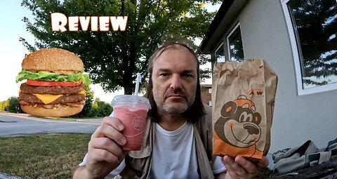A&W 56 Papa Burger with Matzo Sauce Limited Time & Strawberry Shake Review