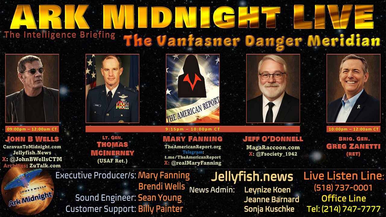 The Intelligence Briefing /The Vantasner Danger Meridian - John B Wells LIVE