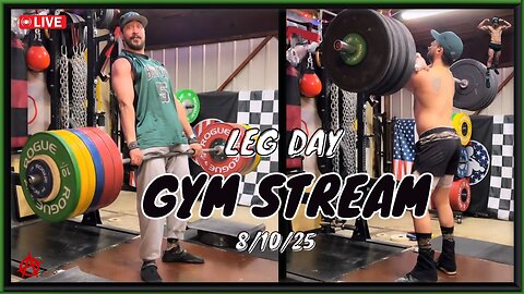 🔴 LIVE - Workout Stream: Leg Day (8/10/2025) - Garage Home Gym | Season 8, Episode 6 🔒