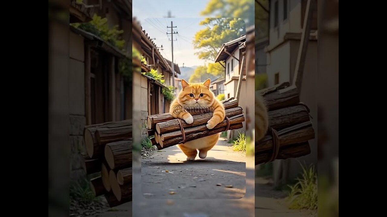 fat cats become buffalo herders #cat #funny #animals #aiart