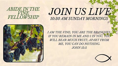 Abide in the Vine Fellowship Livestream - 1-4-2025
