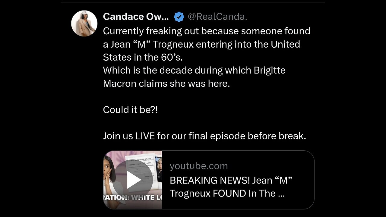 Candace ~ Jean “M” Trogneux FOUND In The United States In The 60’s.